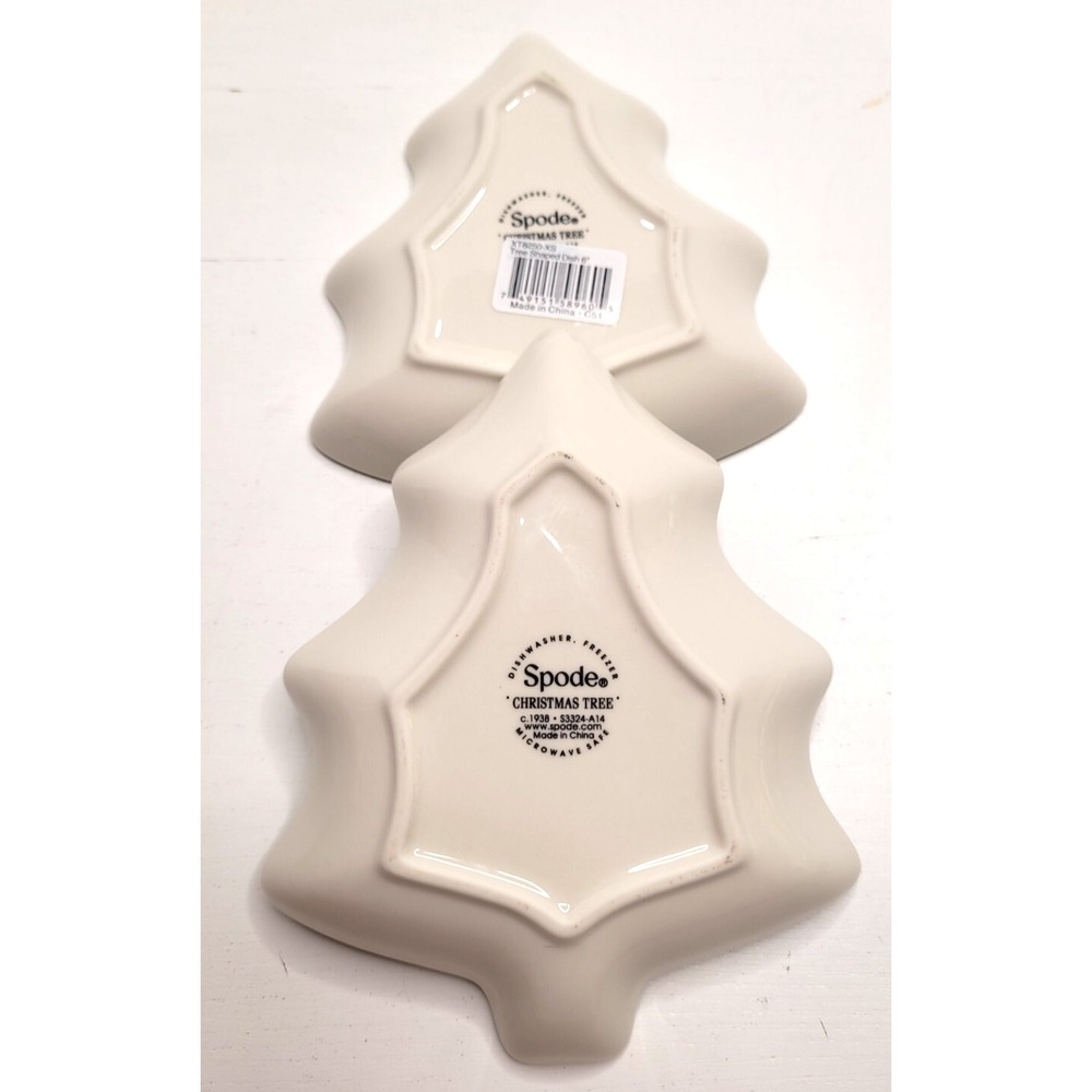 SPODE Christmas Tree Shaped Dish - Set of 2 - New! - Picture 3 of 5